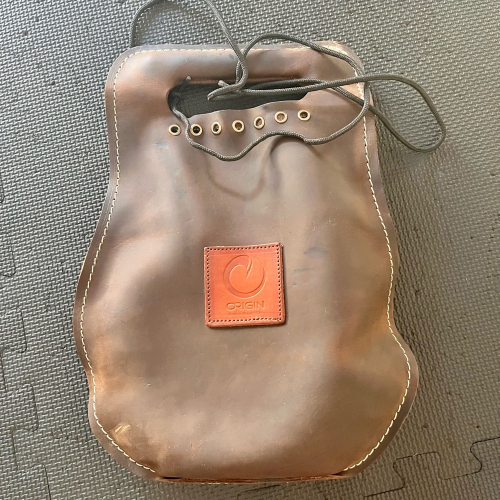 Origin Maine leather kettlebell